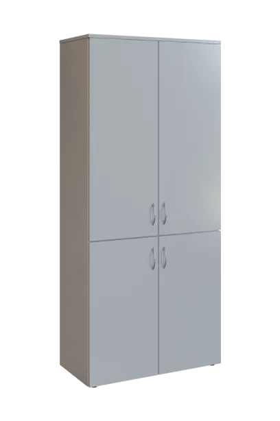 N 5 - 84D kancelářská skříň, 4-dveřová, 1800x800x400, šedá